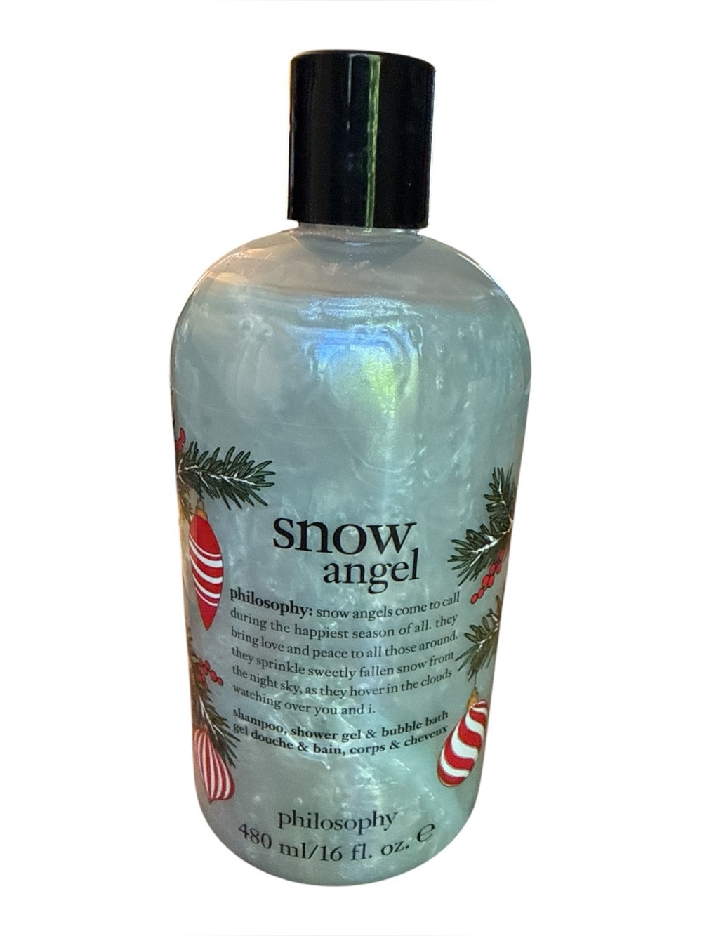 Philosophy Snow Angel Shampoo Shower Gel Bubble Bath Holiday 16‎ oz New Sealed